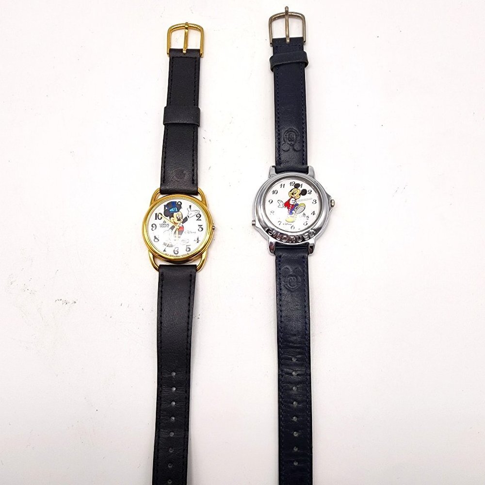 Lorus Disney Lot of Two Mickey Mouse Wristwatches